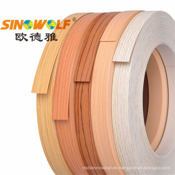 Serie de vetas de madera para bandas de borde de PVC